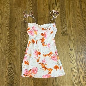 Zara Cowl Neck Satin Floral Dress